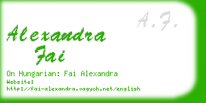 alexandra fai business card